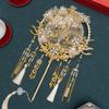 Dekorativer Fächer im chinesischen Stil für Brautgruppen Fächergeschenk für die beste Freundin Hochzeit und Materialpaket für fertigen Fächer Chinesischer Fächer