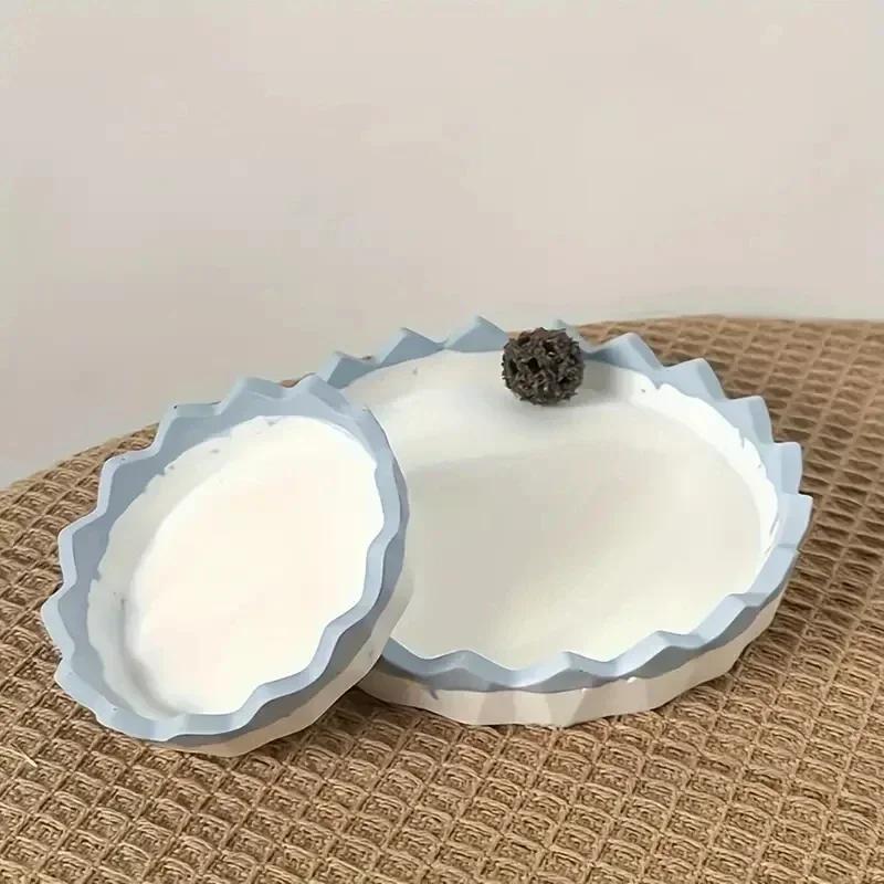 A Top Quality Jewelry Tray Silicone Resin Molds Round Shaped Jewelry Dish Molds Silicone Material for Epoxy Resin Casting Tray