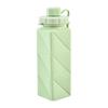 Silicone Foldable Water Bottle 610ml Leakproof Collapsible Water Bottle for Travel Camping Hiking Sports Outdoor BPA Free Portable Reusable Water Cup