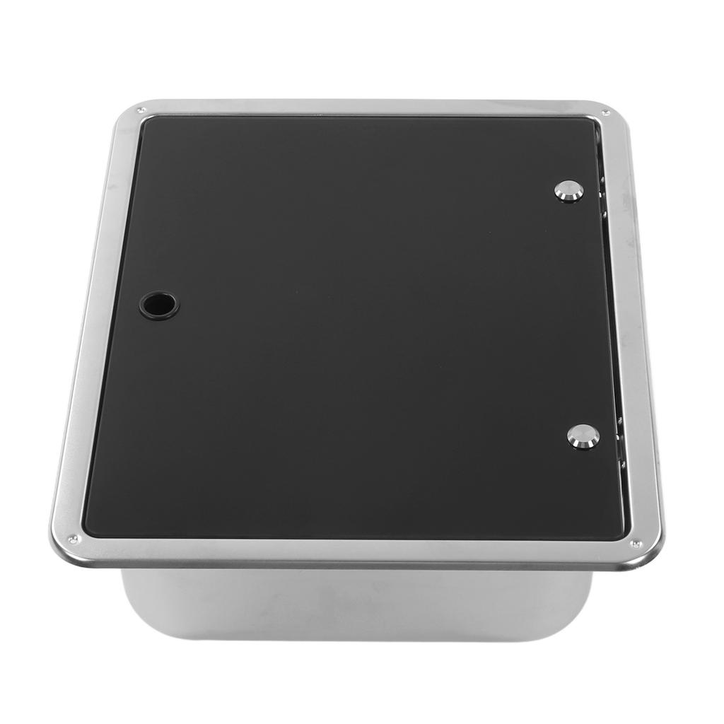 Kitchen Sink 304 Stainless Steel Flat Smooth Surface Easy Clean Square Water Sink for RV Yacht Bathr