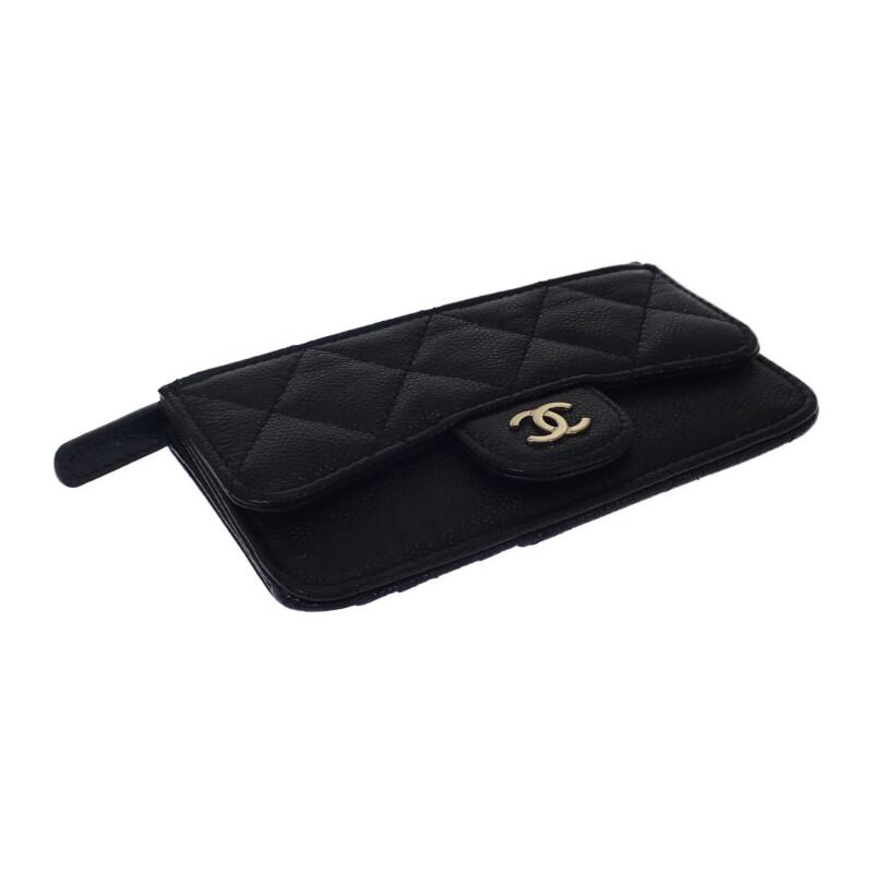 Chanel AP2570_B10583_C3906 Card Case Black Women