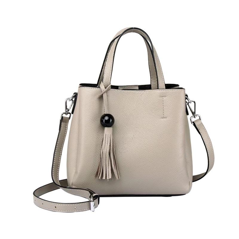 Genuine Leather Women's Bag Crossbody Bag Quality Premium Handbag Handbag Shoulder Fashion Cowhide Bucket Bag