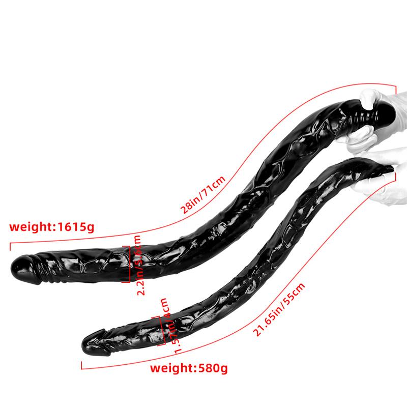 Simulare cu două capete Super-lung Super-mare Simulare Dildo cu două capete Simulare Penis Dildo Produse pentru adulți