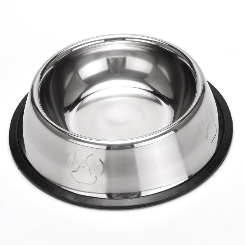 Non-Slip Stainless Steel Cat & Dog Bowl - Anti-Tip, Easy Clean, Durable Pet Basin