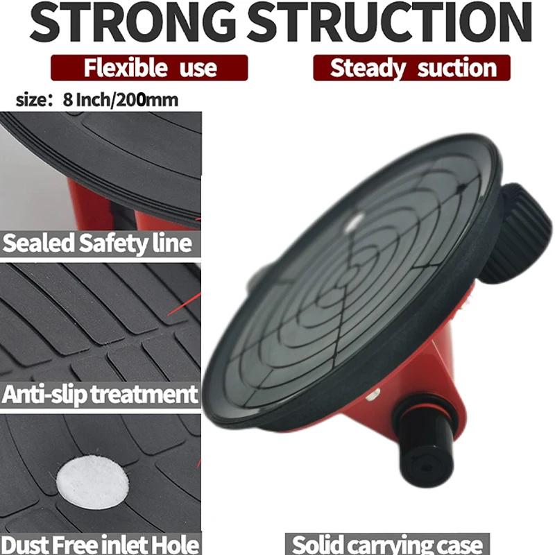 With Pressure Gauge Metal Handle Vacuum Suction Cup 8 Inch Heavy Duty Vacuum Lifter for Granite Tile Glass Manual Lifting New