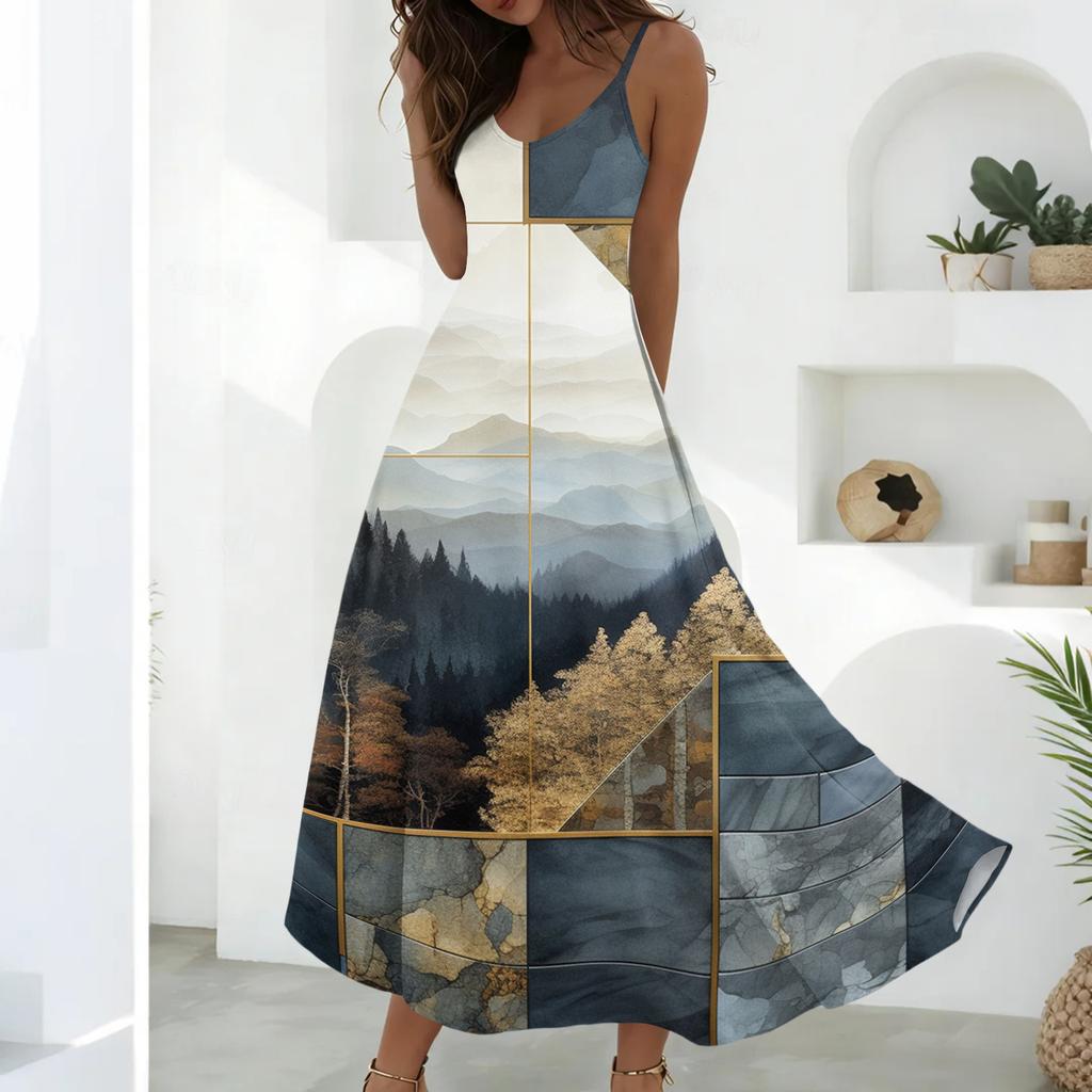 Summer Dresses For Women Dresses Long Flowy A Line Sleeveless Sundresses With Pockets