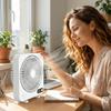 Built-in Battery Rechargeable Fan Digital Screen Small Hanging Fan Portable Desktop Fan  Home Use