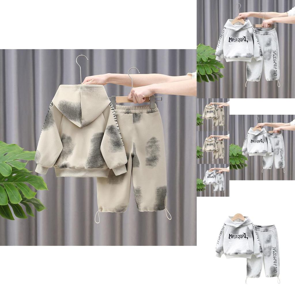 Stylish Boys Spring Set 2024 With Trendy Hooded Sweatshirt And Long Pants For Kids