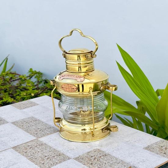 35.56 Cm Handmade Burner Lantern, Brass Ship Lantern, Marine Oil Burner Lantern Home Decor, Nautical Lamp, Christmas Gift