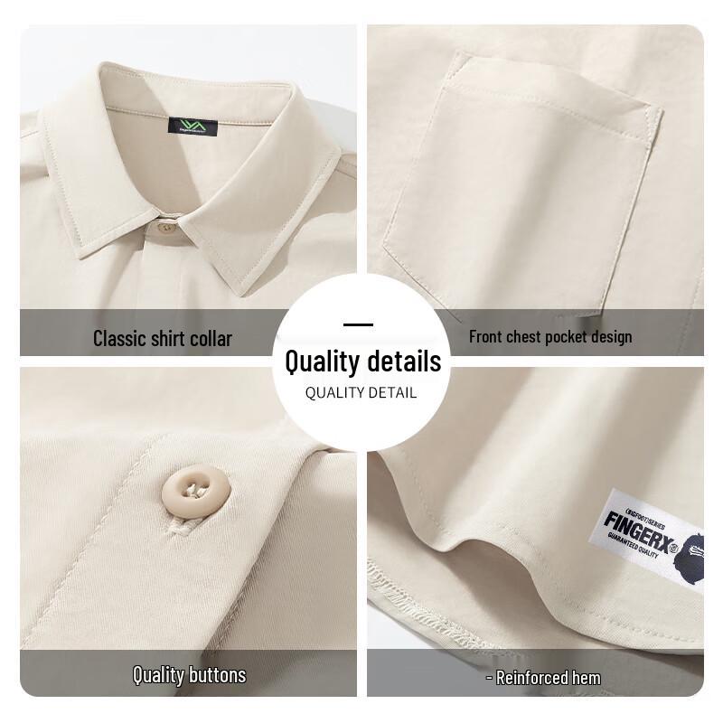 Fingercroxxit Men's Ice Silk Cooling Long-Sleeve Casual Shirt