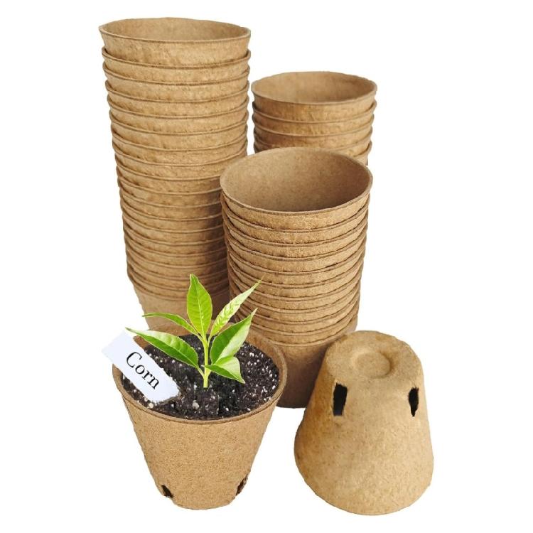 45pack Peat Pots for Seedling Outdoor Garden Germination Nursery Pots Pulps Biodegradables Seedling Starter Pots 1