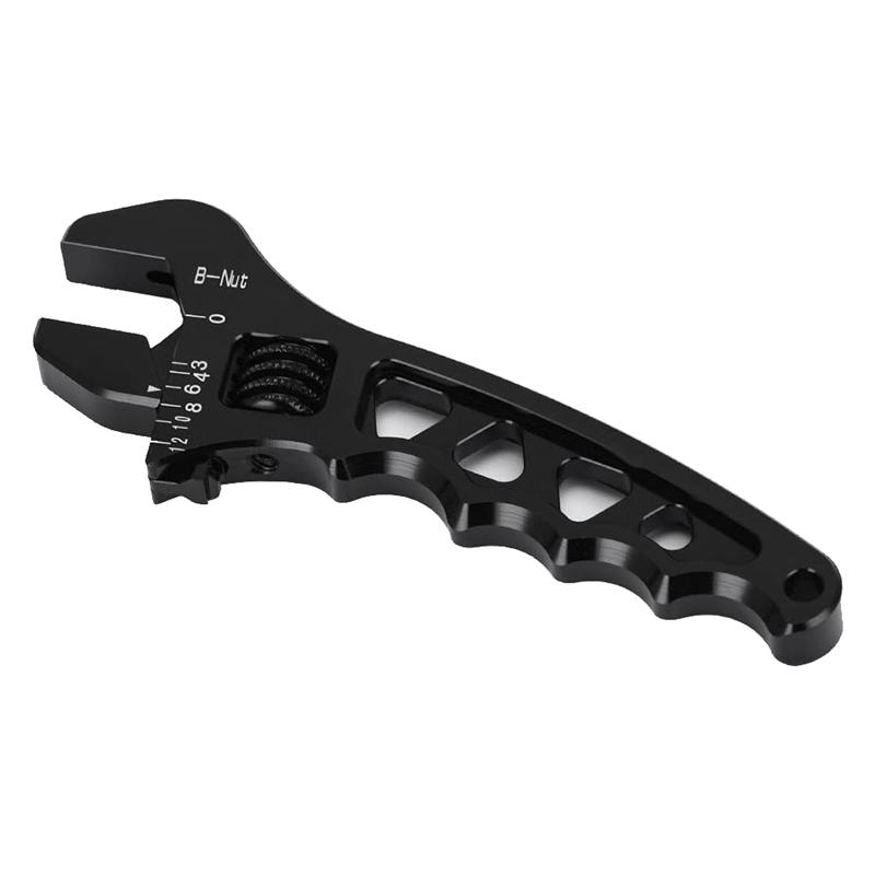 Adjustable An 3 4 6 8 10 12 Aluminum WRENCH HOSE Spare Parts Fitting Tool Aluminum Spanner Hose Fitting Tool Spanner Black