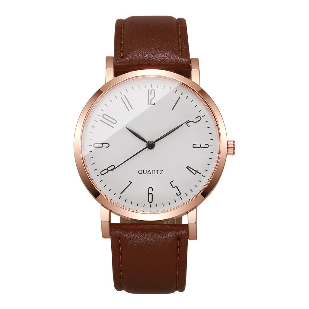 Fashion Men Business Watches Casual Leather Strap Arabic Dial Quartz Wristwatches For Mens Clock Reloj Hombre