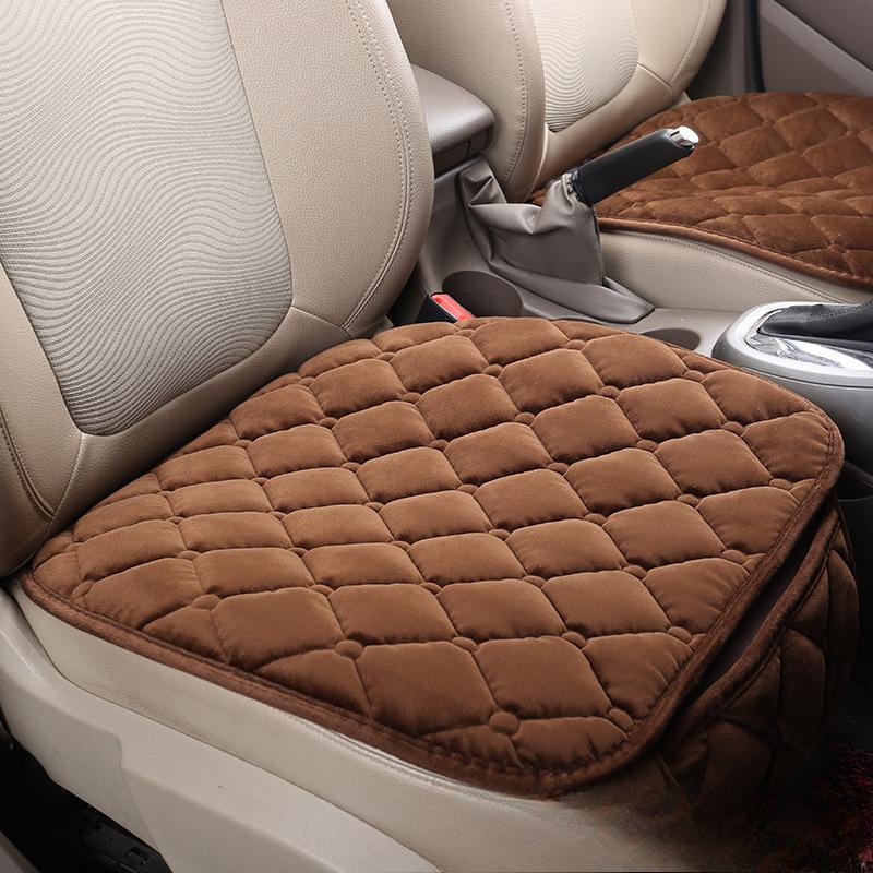 

Зимний теплый чехол для сиденья автомобиля, подушка для сиденья водителя, нескользящий коврик для сиденья автомобиля, защитный коврик для сиденья автомобиля, домашнего офиса 1 шт. 1PC front seat cover коричневый