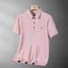 Summer Men's Solid Color Short Sleeved Polo Shirt Breathable Loose Casual Men's Short Sleeved Shirt T-shirt