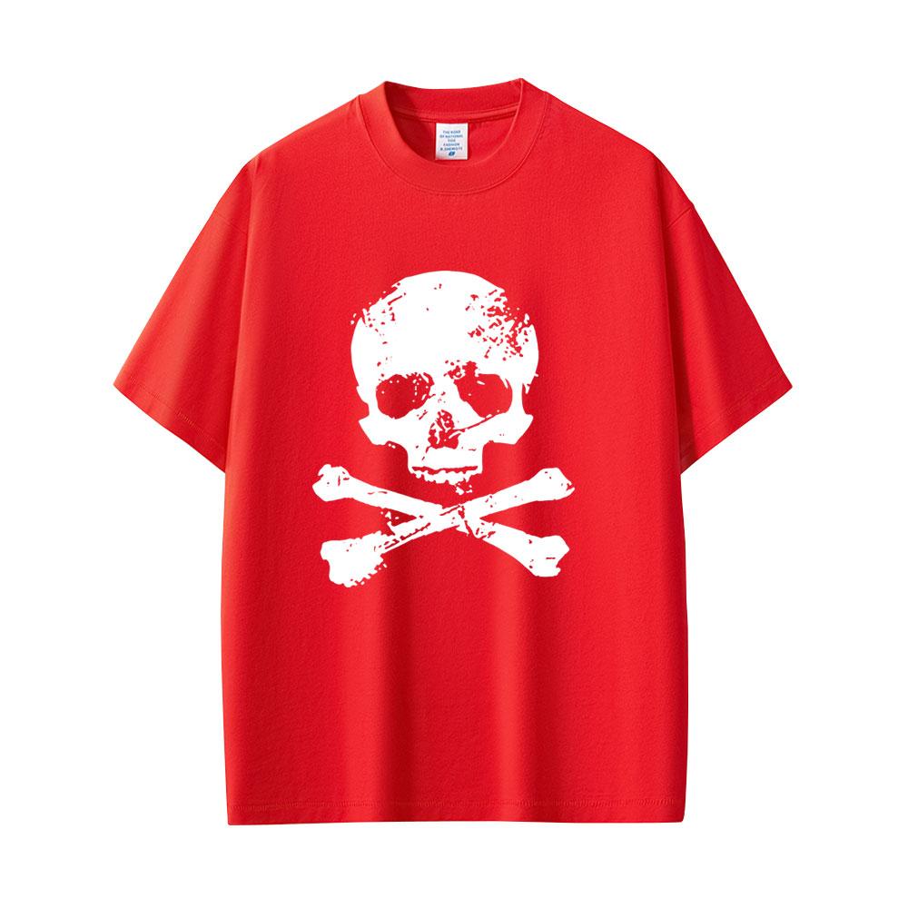 Vintage Beauty Hip Hop Pirate Skeleton and Cross Graphic Tshirt Unisex Women Retro Gothic Rock T Shirt Unisexs Oversized Streetwear