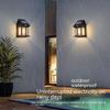 Solar Powered Wall Light Outdoor Waterproof Light House-shaped Creative Motion-activated Lighting for Wall Pathway Garden Lawn