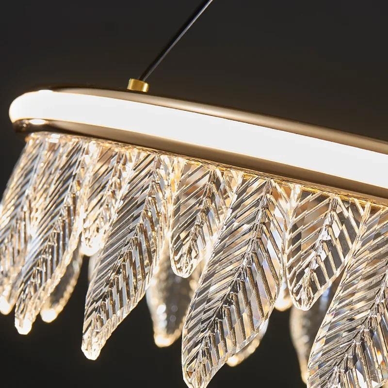 Restaurant Luxury Crystal Pendant Hanging Lamp for Ceiling Round Parlor Living Dining Room Pendant Light Loft  Decor Chandeliers