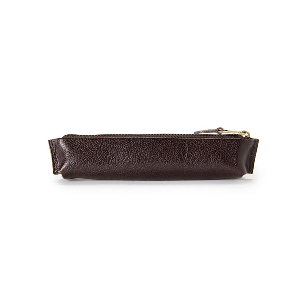 Pencil Pencil Genuine Gray [IL BISONTE] Case, Case, Leather, Leather, Cowhide, Women's, Men's, Unisex,