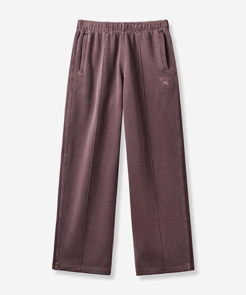 SATUR Roton Pigment Track Pants Burgundy