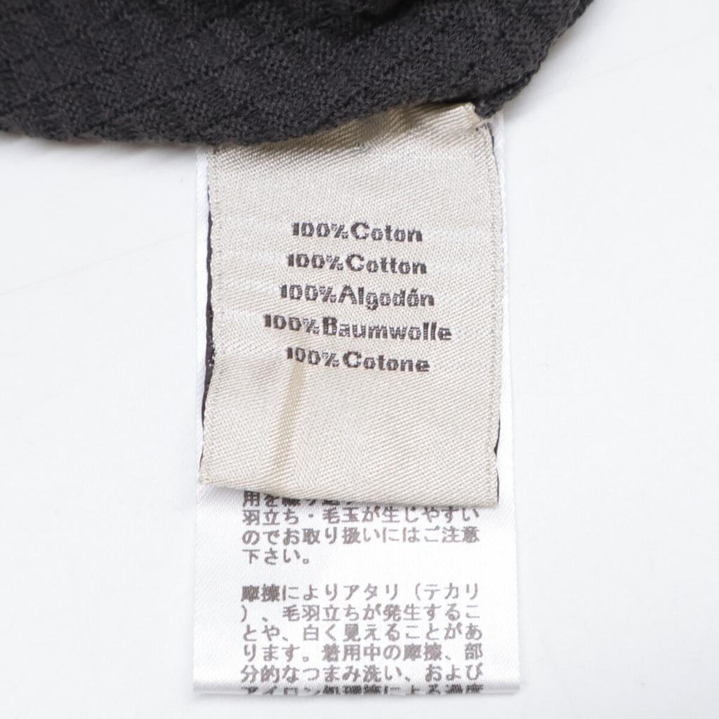 HERMES 20 Stainless Steel Gray Cotton Design Change Crew Neck Long Sleeve Knit Shirt tops S grayUsed