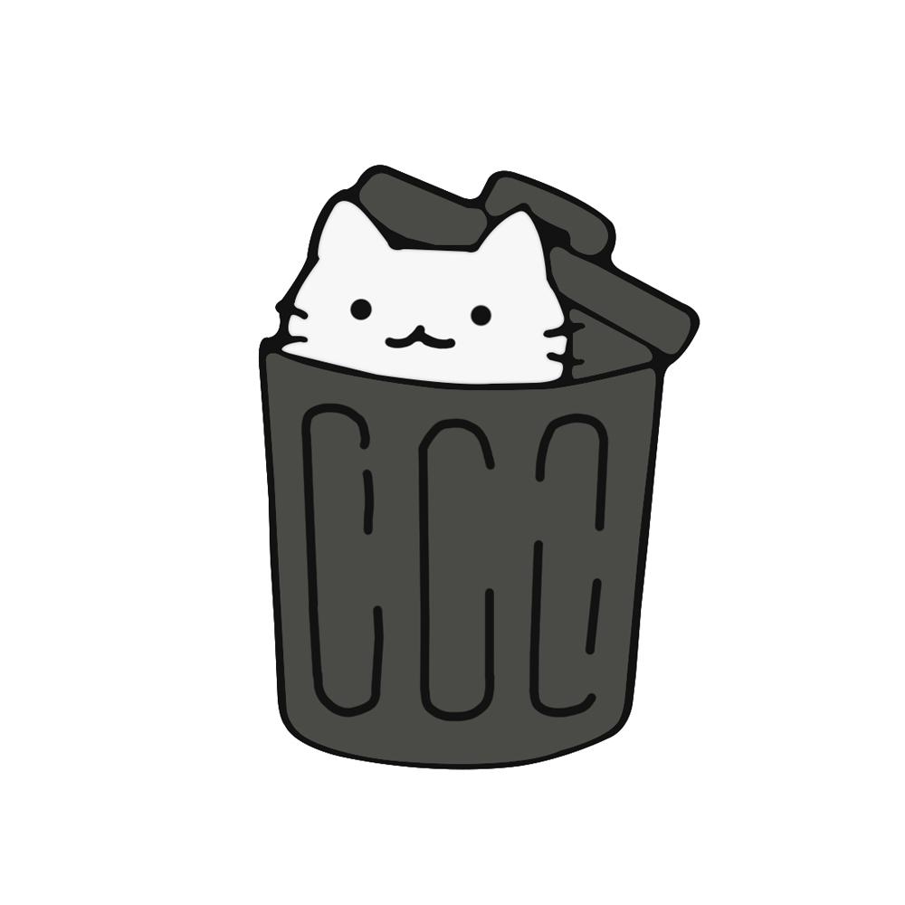 Punk Schwarze Katzen mit Messer Emaille Pins Mode Niedliche Tierbrosche Cartoon Anstecknadel Abzeichen Schmuck Geschenke für Freunde