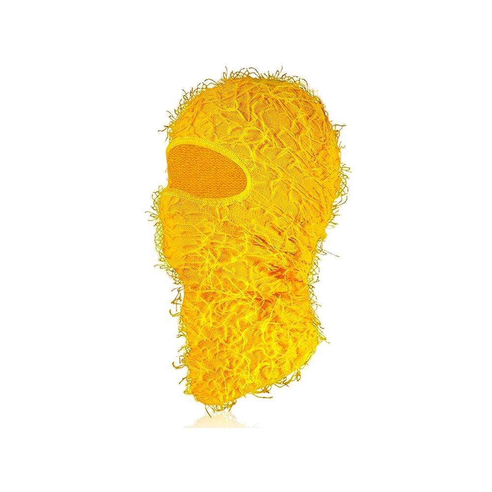 Single-Hole Knitted Prank Mask: Acrylic Yarn Balaclava for Outdoor Warmth