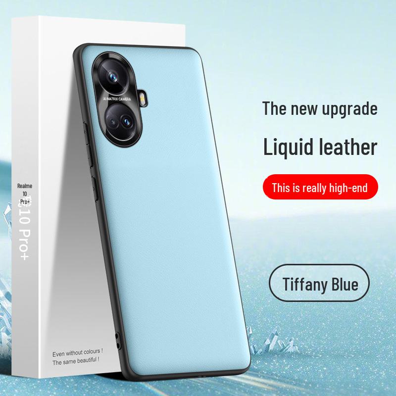 Realme 10 Pro+ Liquid Leather Anti-Fall Protective Cover - Anti-Fouling, One-by-One Shipping