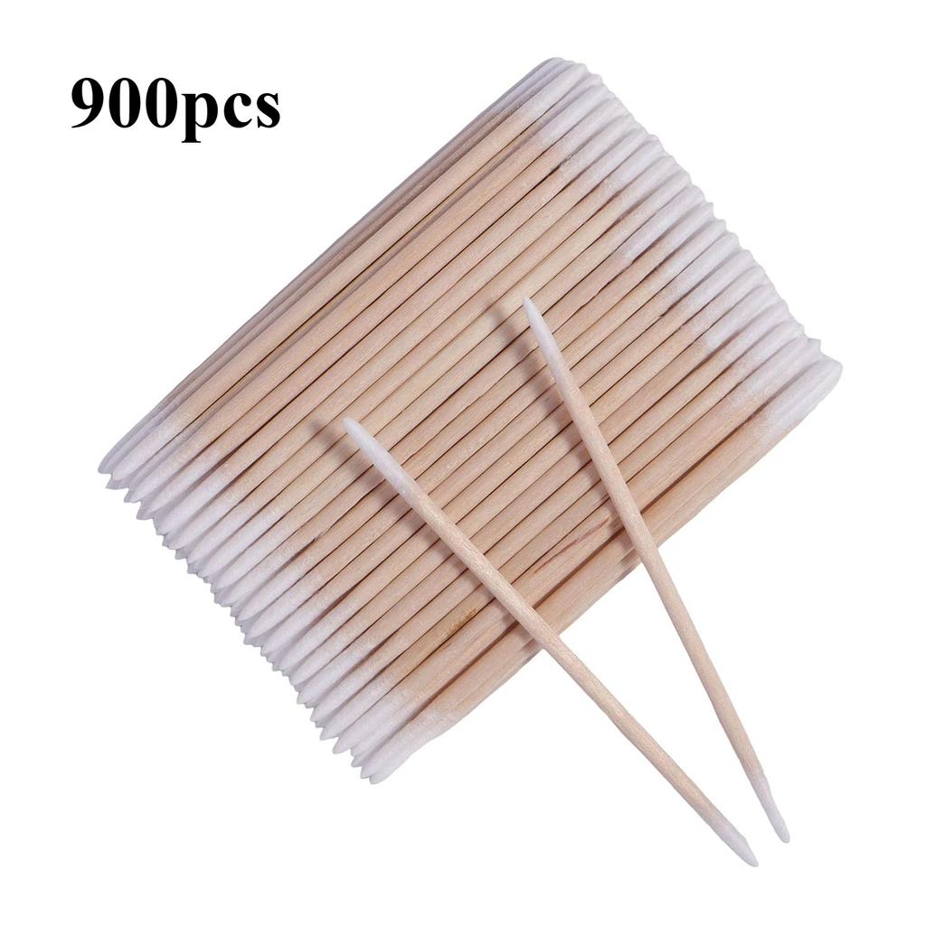 100/300/500/900/1000pcs Double Side Wood Cotton SwabEyelash Sticks  Swabs Nails Ear ToothpicksEye tattooclean,Tattoo accessories