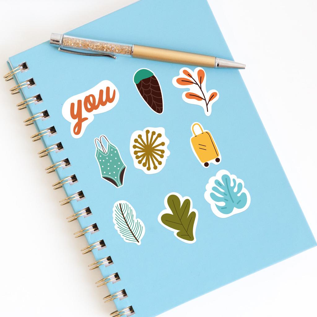 50 Plan Stickers Doodle Stickers Suitcase Car Notebook Skateboard Water Cup Waterproof Decorative Stickers