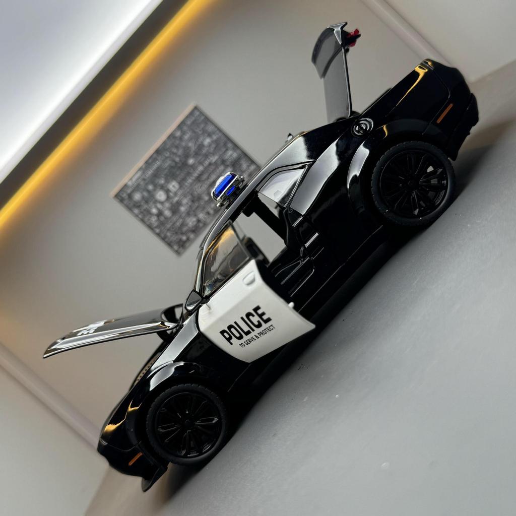 1/22 Dodge Challenger Redeye Hellcat Poliție Aliaj Mașină Sport Model Diecast Sunet & Lumină Jucărie Colecționează Exponat Ornament Cadouri