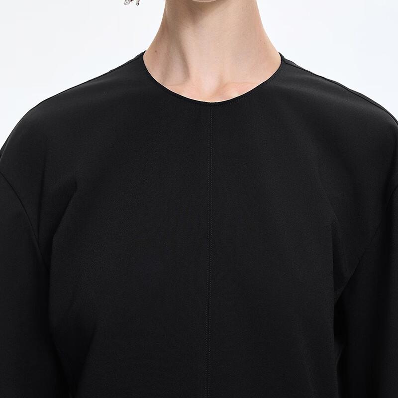 JNBY Round Neck Long Sleeve A-Line Dress