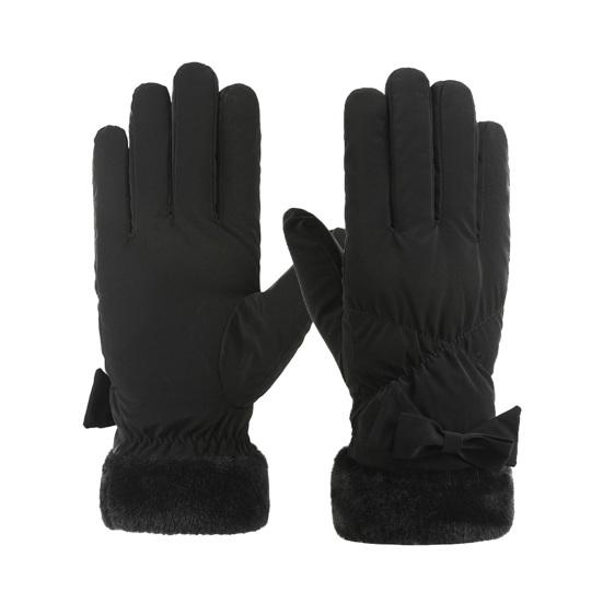 Women Waterproof Ski Gloves Windproof Fleece Lined Thermal Touchscreen Gloves Winter Warm Gloves with Fuzzy Cuffs for Snowboarding Hiking Snowmobiling