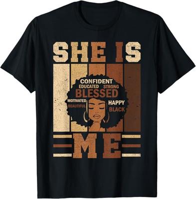 Sie Ist Ich Stark Gebildet Schwarze Geschichte Juneteenth Frauen T-Shirt