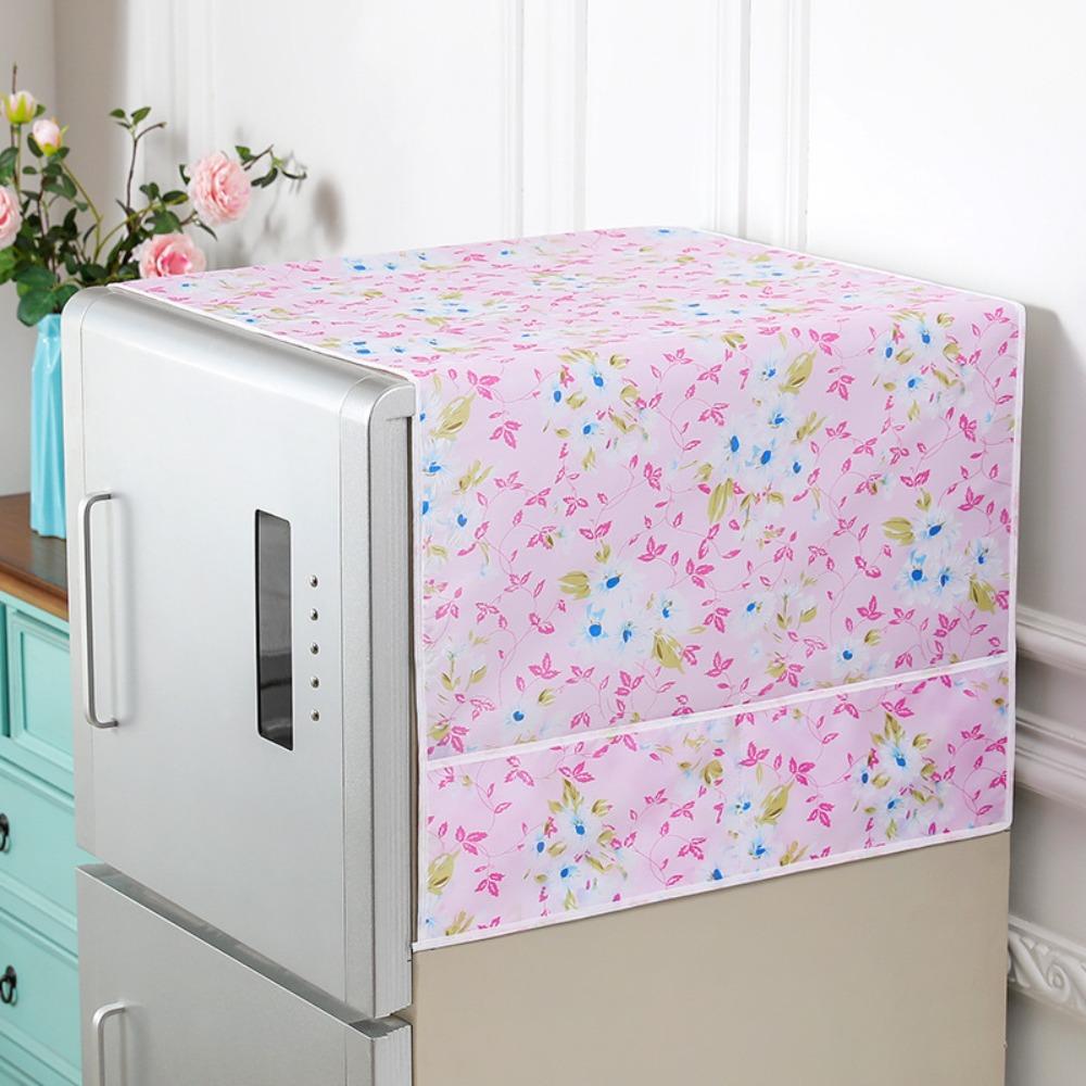 

1 шт. Прочная 55x120 см Хлопково-льняная пылезащитная крышка для холодильника с сумкой для хранения Пылезащитная крышка для защиты холодильника