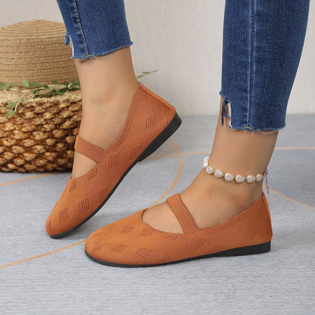Summer New Shoes Fly-woven Mesh Women's Shoes 2025 Spring and Summer Casual Round Head Comfortable Flat-bottomed Fly-woven Single Shoes Women