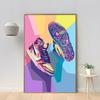Popular Sports Shoes, Basketball Shoes, Street Graffiti Wall Art Posters, Fashionable Home Decoration, Oil Painting, Mural Printing