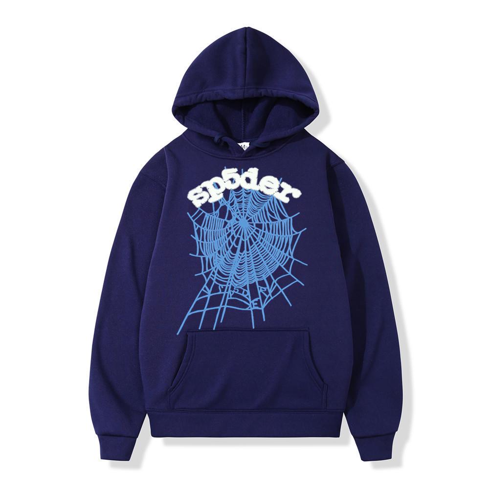Trendy European Spider Web Print Hoodie for Couples - Unisex Hip Hop Sweatshirt