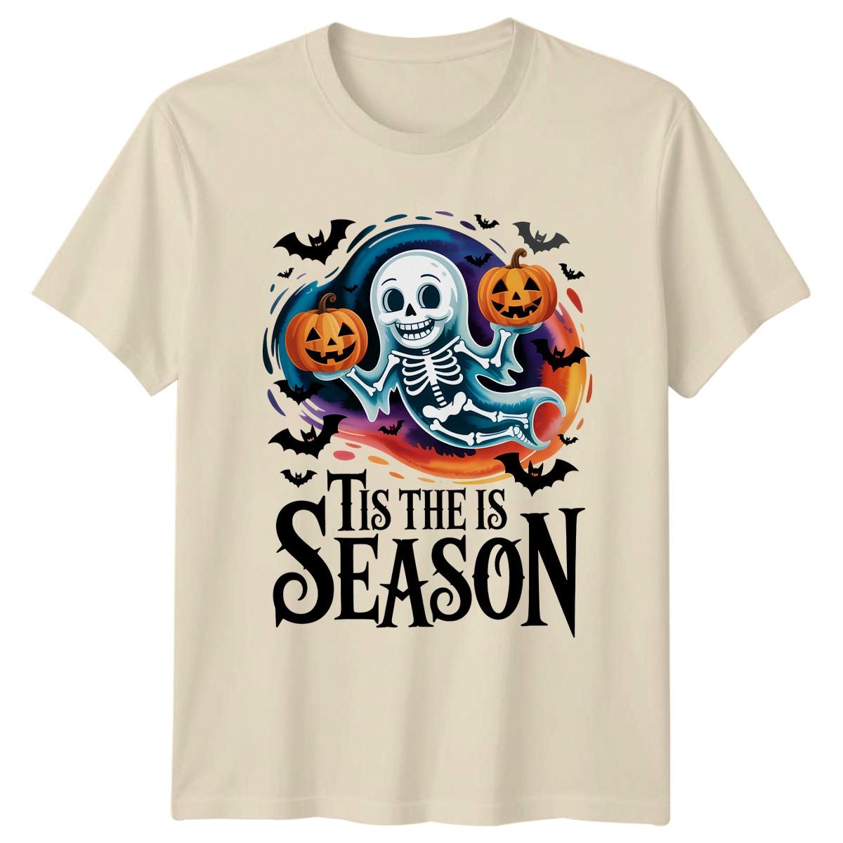 Tis The Is Season T-Shirt Ghost Skeleton Halloween Gift For Him And Her S