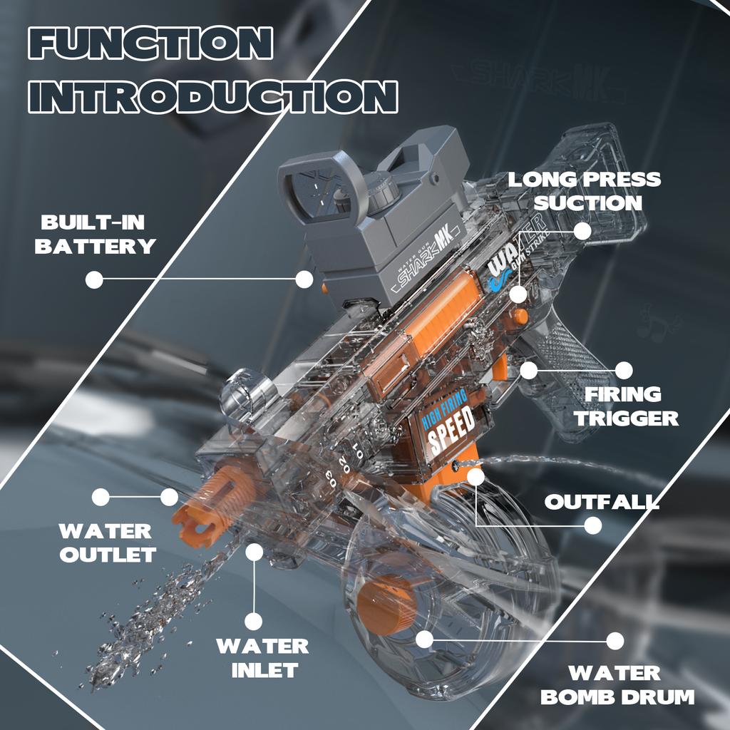 Non-Toxic Electric Water Gun Toy Powerful Automatic High Pressure Burst Play Adult/Children Summer Outdoor Swimming Pool Children Gift