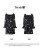 2025 Spring Fashion Print Chiffon Dress with Flared Sleeves for Plus Size Women