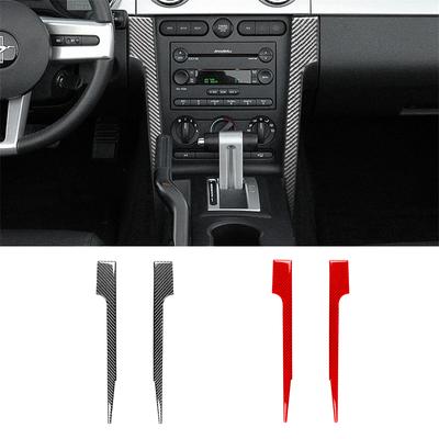Carbon Fiber For Ford Mustang 2005-2009 Car Center Control CD Decor Panel Cover Sticker Auto Indoor Accessories Trim
