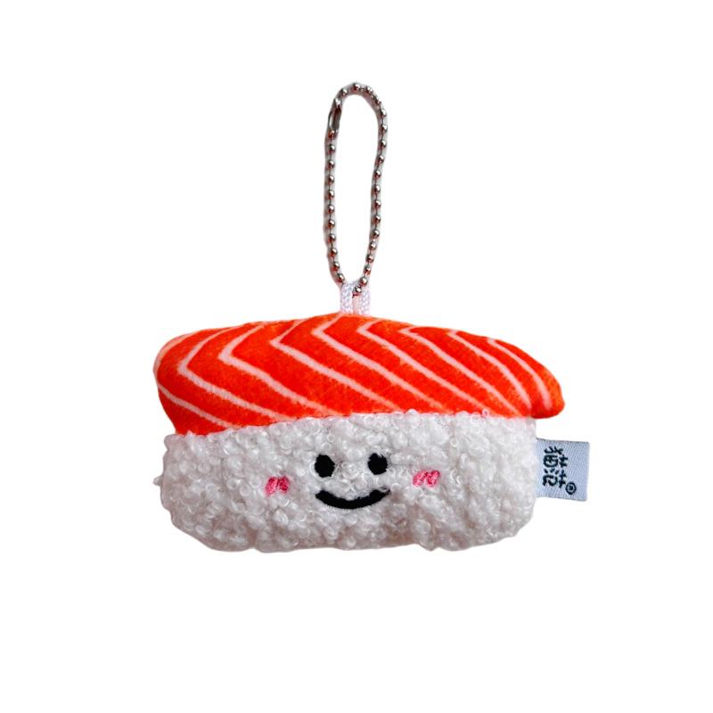 Plush Pendant Sushi Salmon Sweet Shrimp Funny Brooch Bag Accessory Decor Hanging
