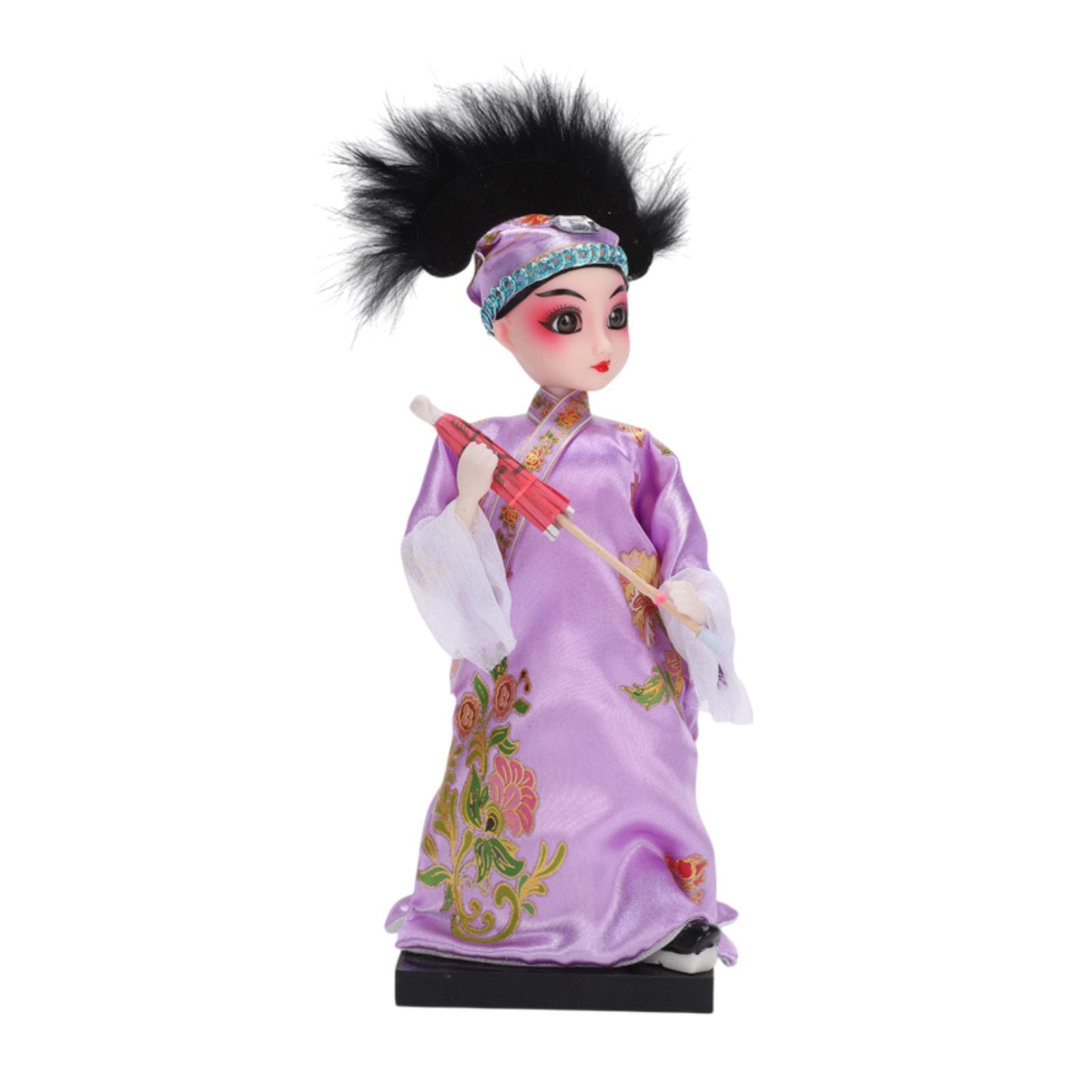 

Peking Opera Sculpture Chinese Doll Statue Gift Tradition Figurine Tabletop Ornament for Living Room Indoor Bookshelf Desktop