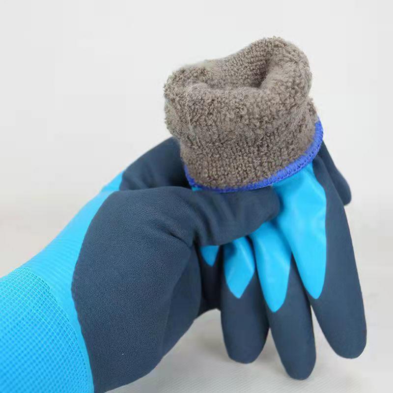 Thermal Lined Winter Work Gloves Waterproof Anti-freeze Low Temperature Fishing Gloves Cold Resistant Safety Gloves