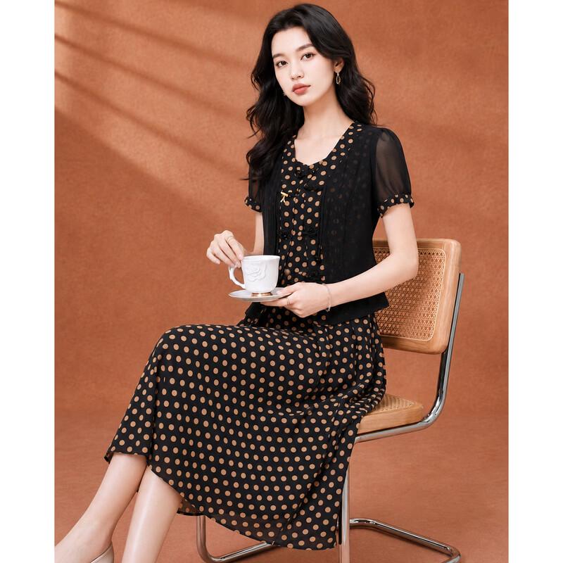 French Style Polka Dot Two-Piece Summer Set L