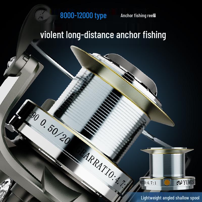 Long Cast Spinning Reel: Anti-Seawater, Sea Rod Anchor for Lure Fishing
