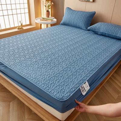 Pure Cotton Quilted Mattress Pad Customized Anti-bacterial Queen King Size Bed Pad Protector Cover Without Pillowcase