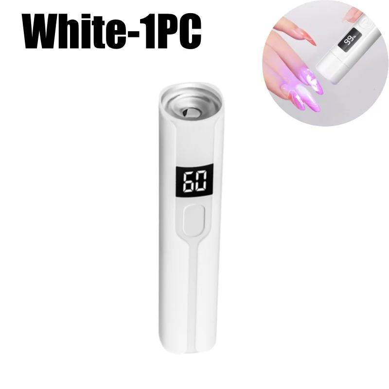 Portable UV Nail Dryer with Digital Power Indicator Timer Quick Drying USB Rechargeable Mini Nail Curing Lamp