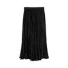 JUZUI Elegant Pleated Midi Skirt